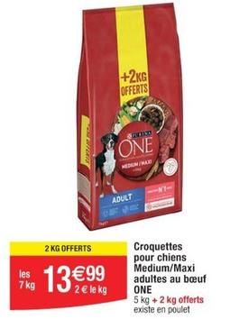 Purina - Croquettes Pour Chiens Medium Adultes Au Bœuf One offre à 13,99€ sur Cora