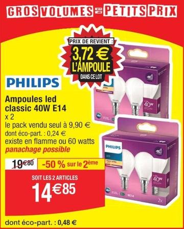 Philips - Ampoules Led Classic offre à 9,9€ sur Cora