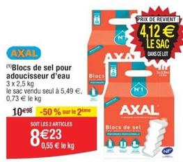 Axal - Blocs De Sel Pour Adoucisseur D'Eau offre à 5,49€ sur Cora
