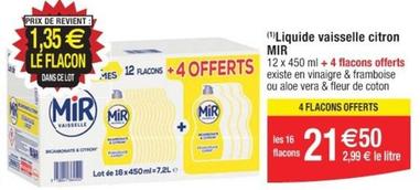 Mir - Liquide Vaisselle Citron offre à 21,5€ sur Cora