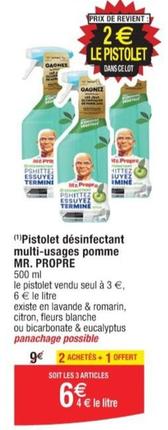 Mr Propre - Pistolet Désinfectant Multi-usages Pomme offre à 6€ sur Cora