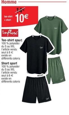 Influx - Tee-shirt Sport offre à 10€ sur Cora
