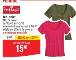 Influx - Tee-shirt offre à 15€ sur Cora