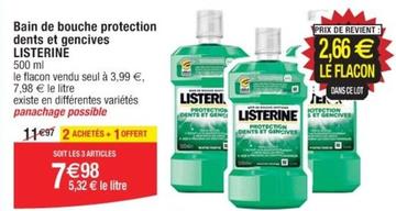 Listerine - Bain De Bouche Protection Dents Et Gencives offre à 7,98€ sur Cora