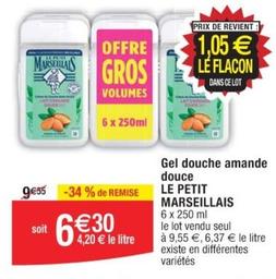 Le Petit Marseillais - Gel Douche Amande Douce offre à 6,3€ sur Cora