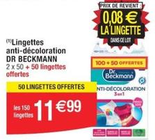 Dr Beckmann - Lingettes Anti-Décoloration offre à 11,99€ sur Cora