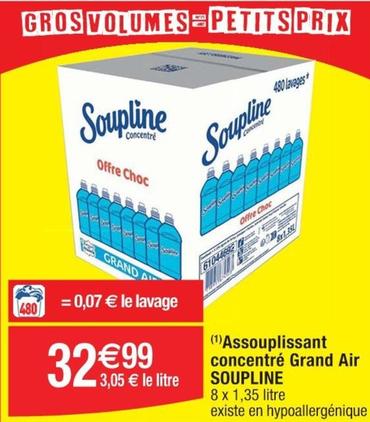 Soupline - Assouplissant Concentré Grand Air offre à 32,99€ sur Cora