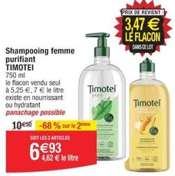 Timotei - Shampooing Femme Purifiant offre à 6,93€ sur Cora