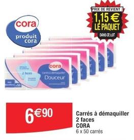 Cora - Carrés À Démaquiller 2 Faces offre à 6,9€ sur Cora