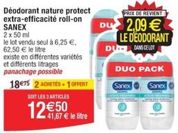 Sanex - Déodorant Nature Protect Extra Efficacité Roll On offre à 12,5€ sur Cora