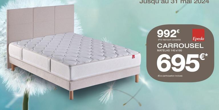Epéda - Matelas 140x190 offre à 695€ sur monsieur meuble