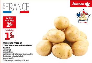 Pommes De Terre De Consommation A Chair Ferme Blonde offre à 1,2€ sur Auchan Hypermarché