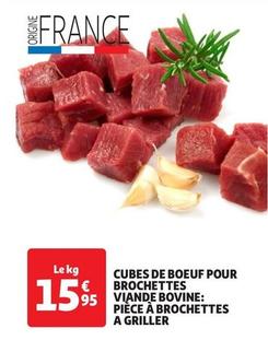 Cubes De Boeuf Pour Brochettes 95 Viande Bovine: Pièce À Brochettes A Griller offre à 15,95€ sur Auchan Hypermarché
