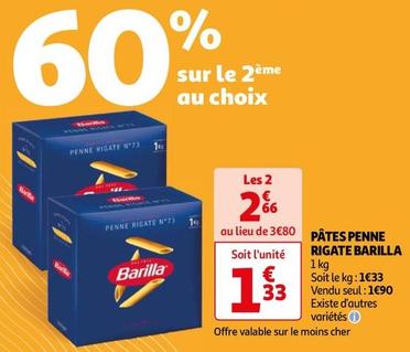 Barilla - Pates Penne Rigate  offre à 1,9€ sur Auchan Hypermarché