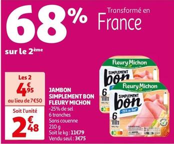 Fleury Michon - Jambon Simplement Bon