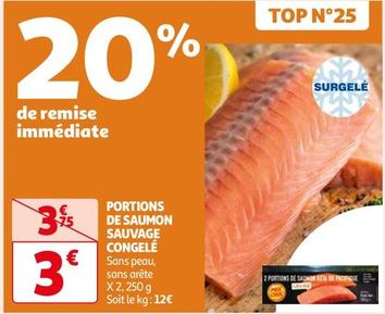 Portions De Saumon Sauvage Congelé offre à 3€ sur Auchan Hypermarché