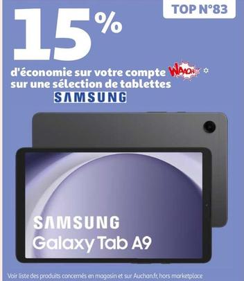 Samsung - Sur Une Selection De Tablettes  offre sur Auchan Hypermarché
