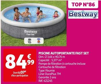 Bestway - Piscine Autoportante Fast Set  offre à 84,99€ sur Auchan Hypermarché