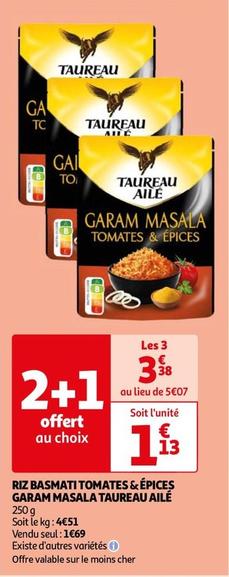 Taureau Ailé - Riz Basmati Tomates & Epices Garam Masala  offre à 1,69€ sur Auchan Hypermarché