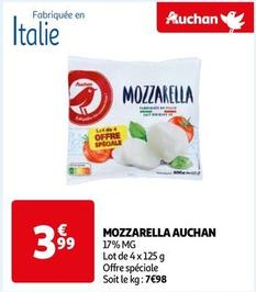 Auchan - Mozzarella offre à 3,99€ sur Auchan Hypermarché