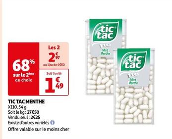 Tic Tac - Menthe  offre à 2,25€ sur Auchan Hypermarché