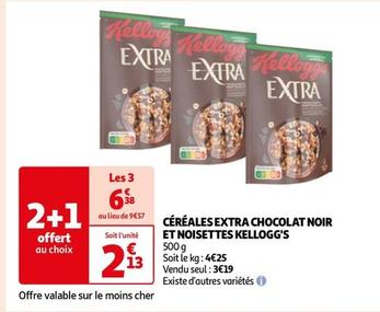 Kellogg's - Cereales Extra Chocolat Noir Et Noisettes  offre à 3,19€ sur Auchan Hypermarché