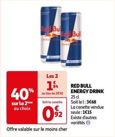 Red Bull - Energy Drink offre à 1,15€ sur Auchan Hypermarché