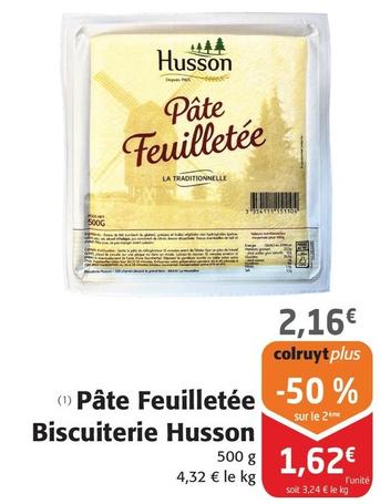Husson - Pâte Feuilletée Biscuiterie offre à 2,16€ sur Colruyt