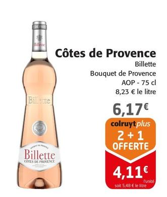 Côtes De Provence offre à 4,11€ sur Colruyt
