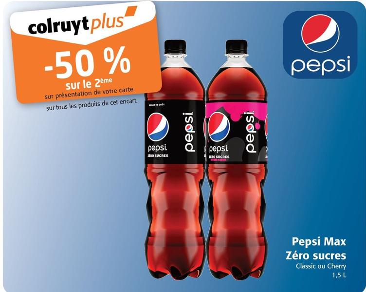 Pepsi - Max Zéro Sucres offre sur Colruyt