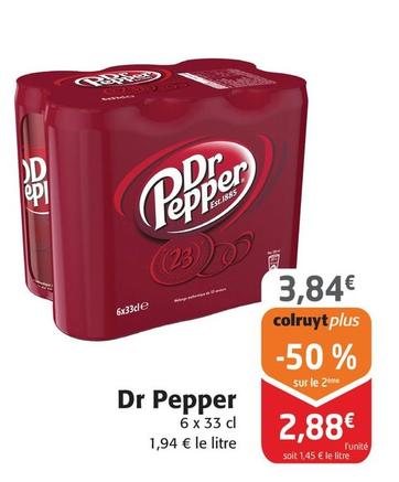 Dr Pepper 6 X 33 Cl offre à 3,84€ sur Colruyt