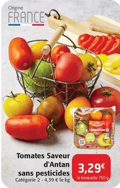 Tomates Saveur D'antan Sans Pesticides offre à 3,29€ sur Colruyt