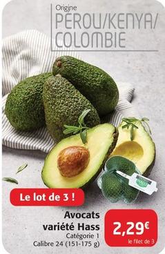 Avocats Variété Hass offre à 2,29€ sur Colruyt