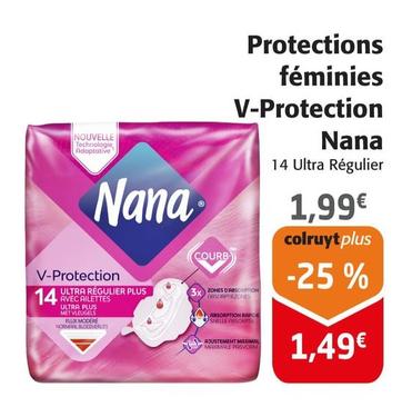 Nana - Protections Féminies V-protection offre à 1,99€ sur Colruyt