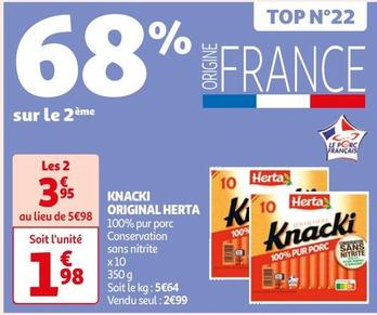 Herta - Knacki Original offre à 1,98€ sur Auchan Hypermarché