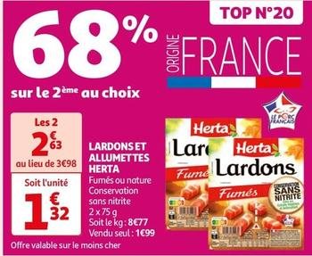 Herta - Lardons Et Allumettes offre à 1,32€ sur Auchan Hypermarché