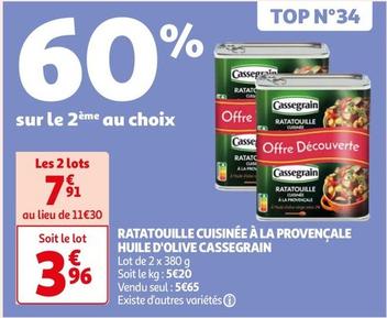 Cassegrain - Ratatouille Cuisinee A La Provencale Huile D'Olive offre à 5,65€ sur Auchan Hypermarché