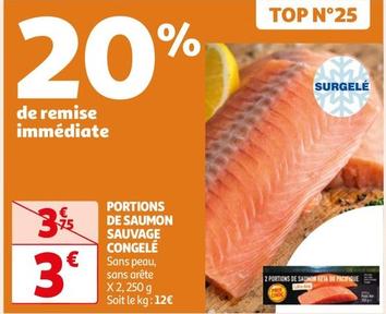 Portions De Saumon Sauvage Congelé offre à 3€ sur Auchan Hypermarché