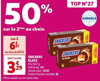 Snickers - Glace offre à 4,38€ sur Auchan Hypermarché
