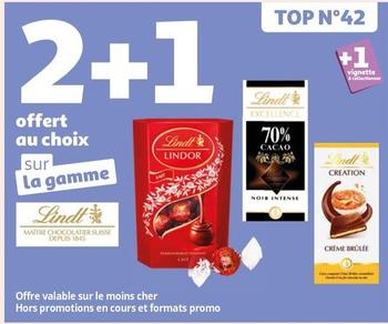 Lindt - 2+1 Offert Au Choix Sur La Gamme offre sur Auchan Hypermarché