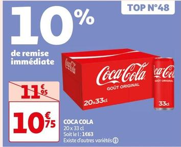 Coca-Cola - 20 X 33 Cl offre à 10,75€ sur Auchan Hypermarché
