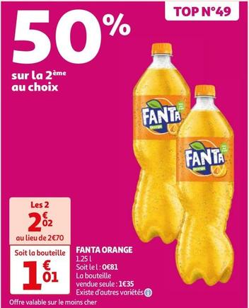 Fanta - Orange offre à 1,35€ sur Auchan Hypermarché