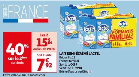 Lactel - Lait Demi-écrémé offre à 9,9€ sur Auchan Hypermarché