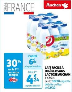 Auchan - Lait Facile A Digerer Sans Lactose offre à 6,06€ sur Auchan Hypermarché