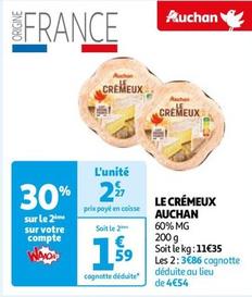 Auchan - Le Crémeux offre à 2,27€ sur Auchan Hypermarché