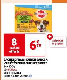 Pedigree - Sachets Fraicheur En Sauce 4 Varietes Pour Chien  offre à 6,79€ sur Auchan Hypermarché