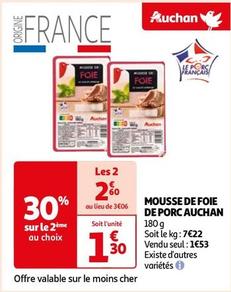 Auchan - Mousse De Foie De Porc offre à 1,53€ sur Auchan Hypermarché
