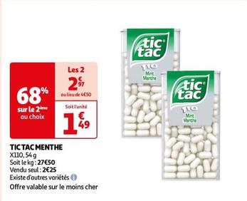 Tic Tac - Menthe offre à 1,49€ sur Auchan Hypermarché