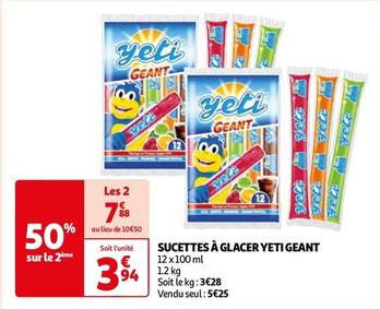 Yetigel - Sucettes À Glacer Geant offre à 5,25€ sur Auchan Hypermarché