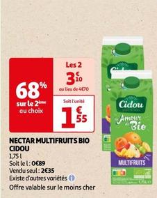 Cidou - Nectar Multifruits Bio offre à 2,35€ sur Auchan Hypermarché